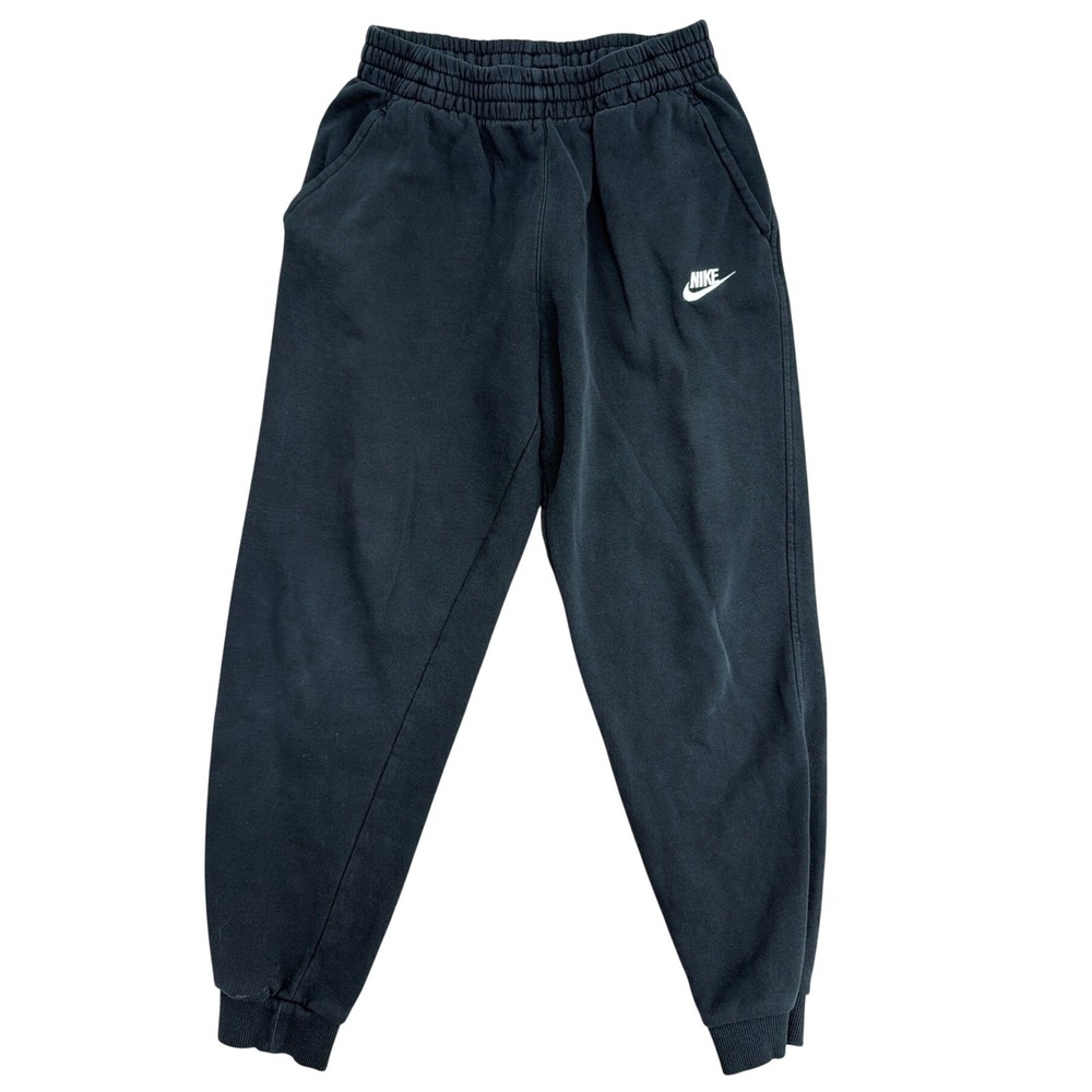 Nike Mens Sportswear Fleece Joggers Black Sweatpants XL Embroidered Logo
